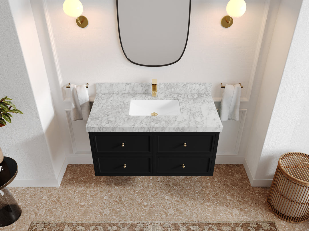 Roswell Floating 42 in. W x 22 in. D Single Sink Bathroom Vanity