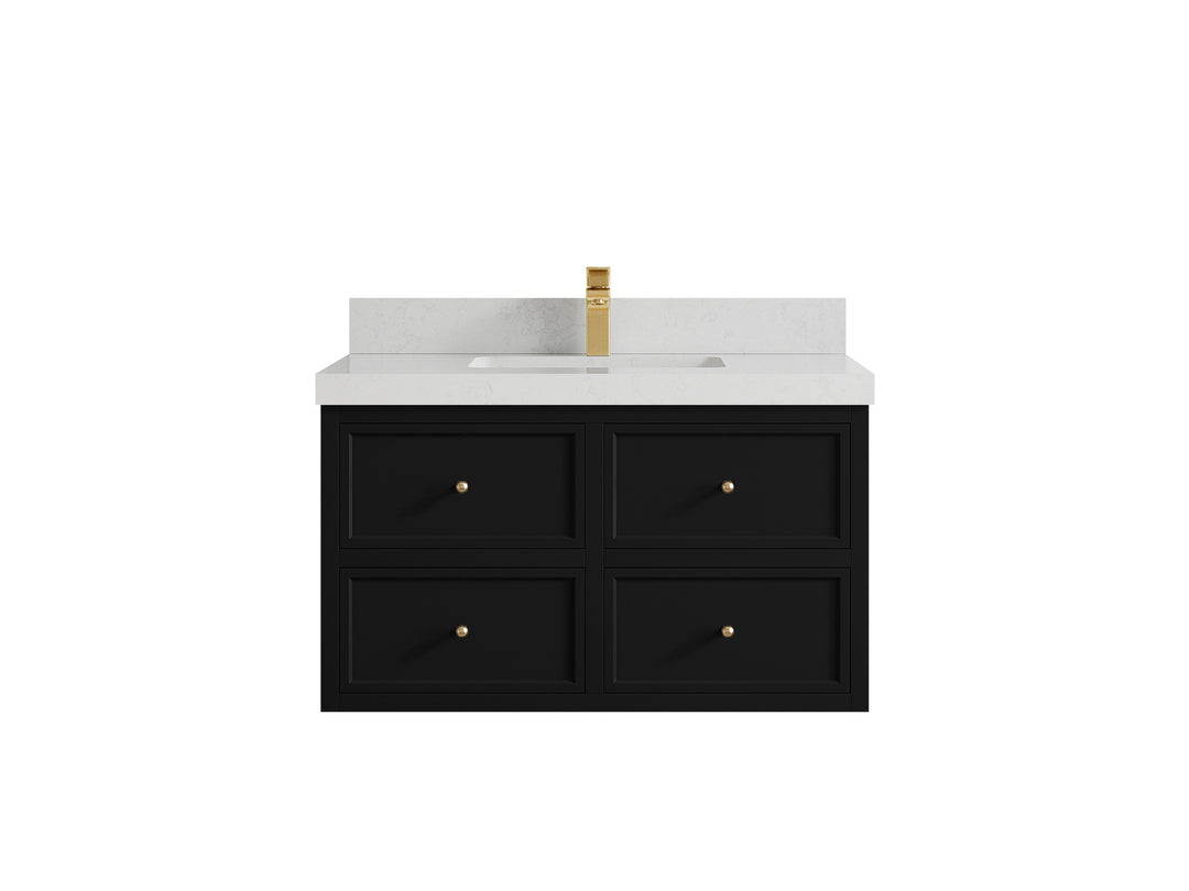 Roswell Floating 36 in. W x 22 in. D Center Sink Bathroom Vanity