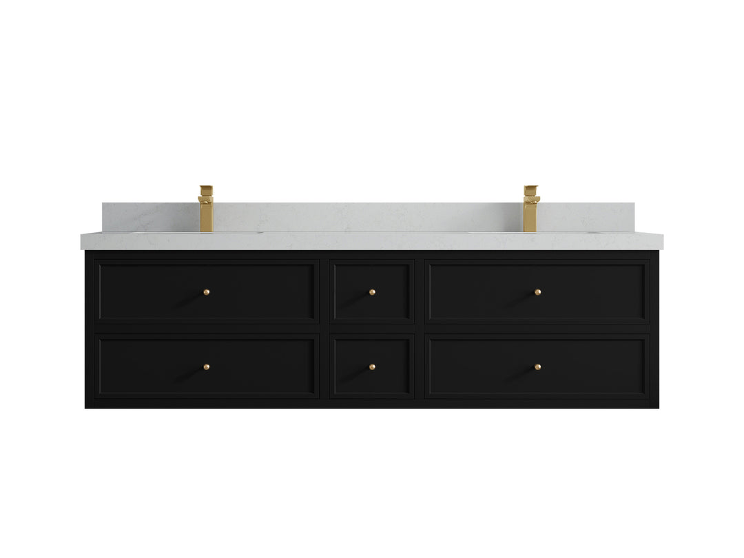 Roswell Floating 72 in. W x 22 in. D Double Sink Bathroom Vanity