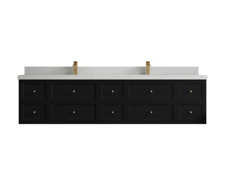 Roswell Floating 84 in. W x 22 in. D Double Sink Bathroom Vanity - photo 13