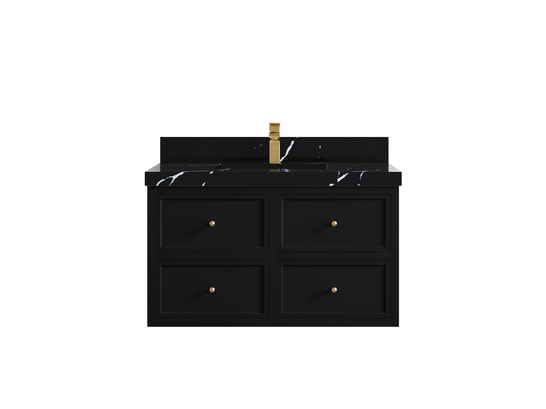 Roswell Floating 36 in. W x 22 in. D Center Sink Bathroom Vanity