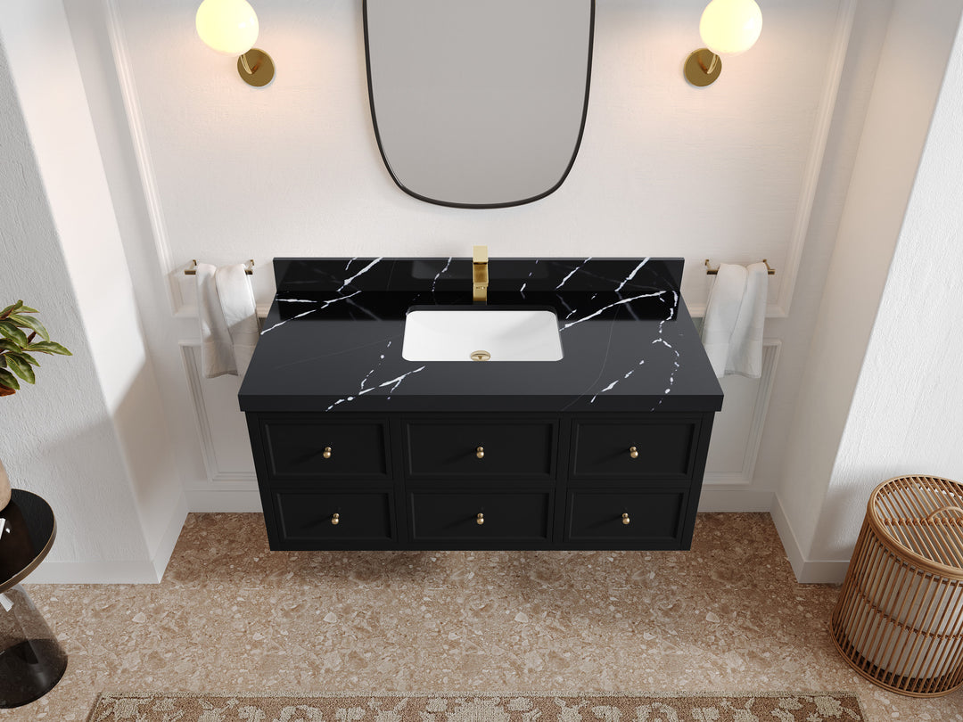 Roswell Floating 48 in. W x 22 in. D Single Sink Bathroom Vanity