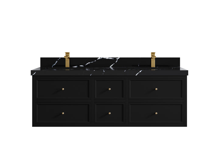 Roswell Floating 60 in. W x 22 in. D Double Sink Bathroom Vanity - photo 9