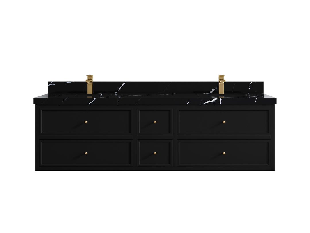 Roswell Floating 72 in. W x 22 in. D Double Sink Bathroom Vanity