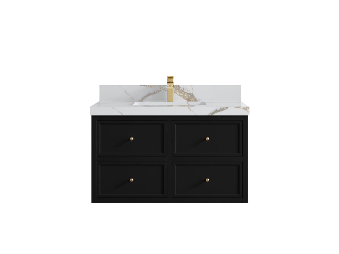 Roswell Floating 36 in. W x 22 in. D Center Sink Bathroom Vanity