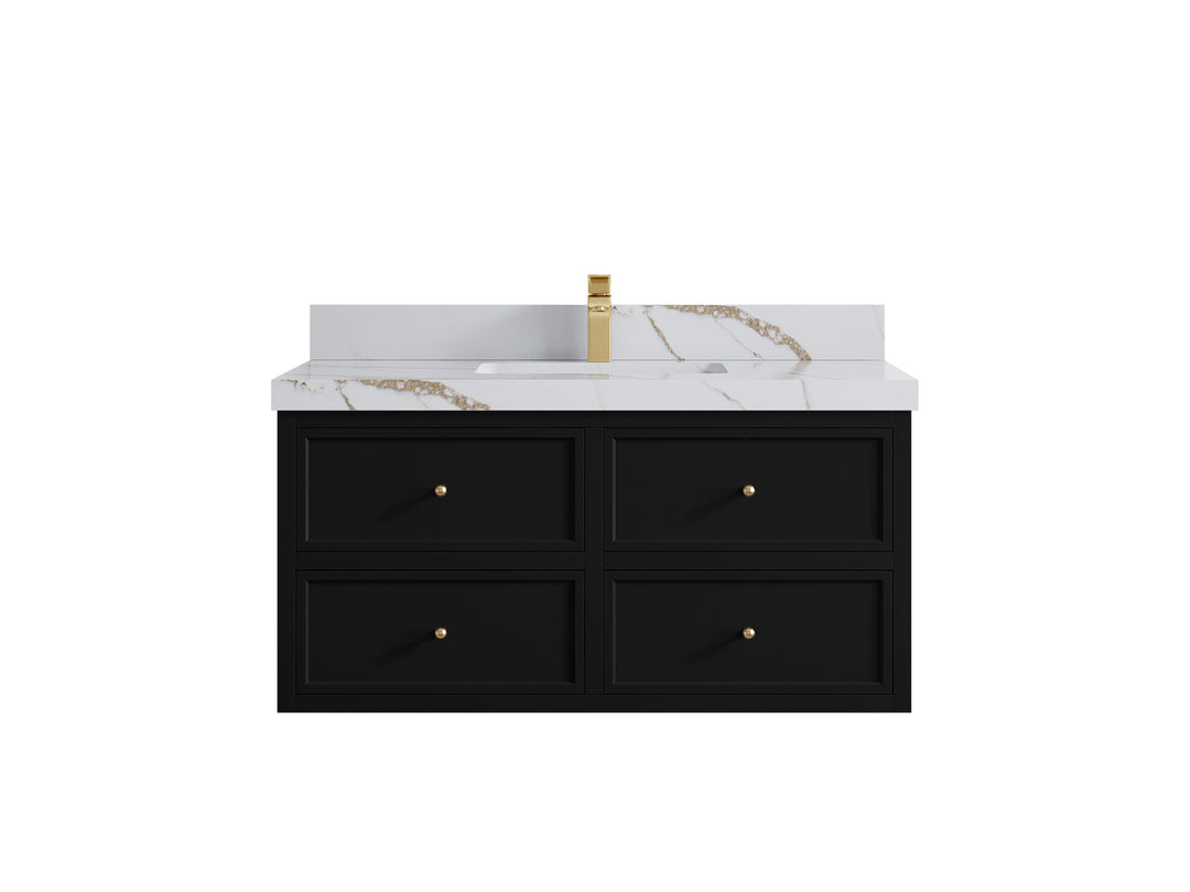 Roswell Floating 42 in. W x 22 in. D Single Sink Bathroom Vanity