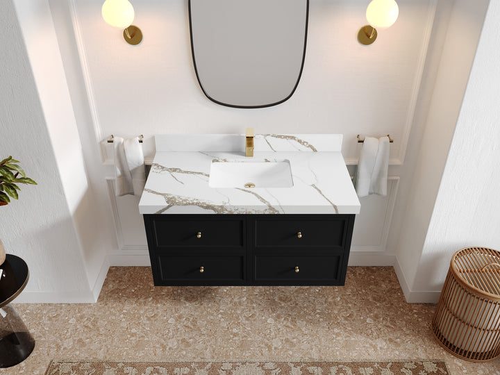 Roswell Floating 42 in. W x 22 in. D Single Sink Bathroom Vanity - photo 14