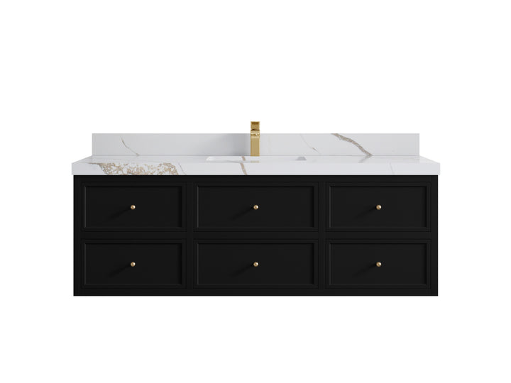 Roswell Floating 60 in. W x 22 in. D Single Sink Bathroom Vanity - photo 15