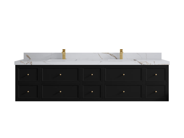 Roswell Floating 84 in. W x 22 in. D Double Sink Bathroom Vanity - photo 15