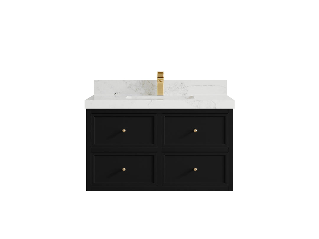 Roswell Floating 36 in. W x 22 in. D Center Sink Bathroom Vanity