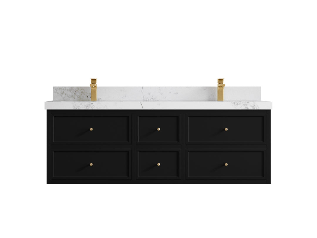 Roswell Floating 60 in. W x 22 in. D Double Sink Bathroom Vanity