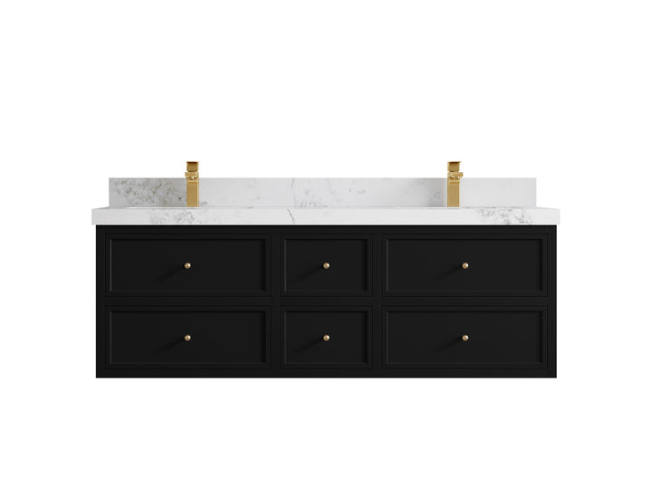 Roswell Floating 60 in. W x 22 in. D Double Sink Bathroom Vanity - photo 19