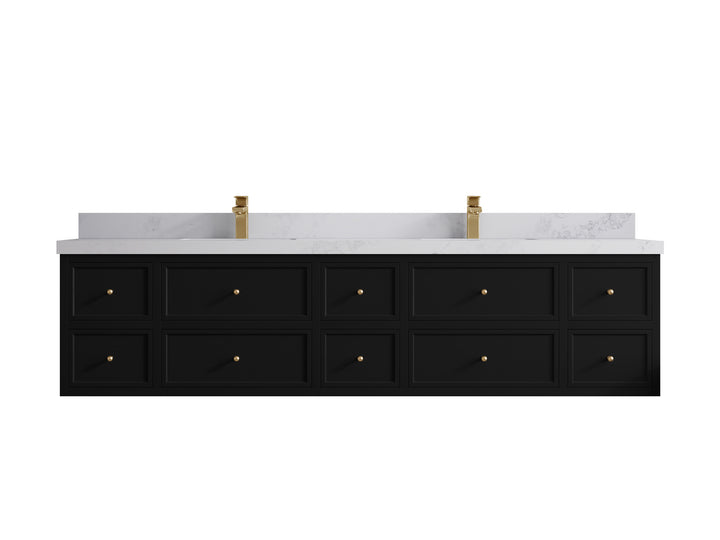 Roswell Floating 84 in. W x 22 in. D Double Sink Bathroom Vanity - photo 19