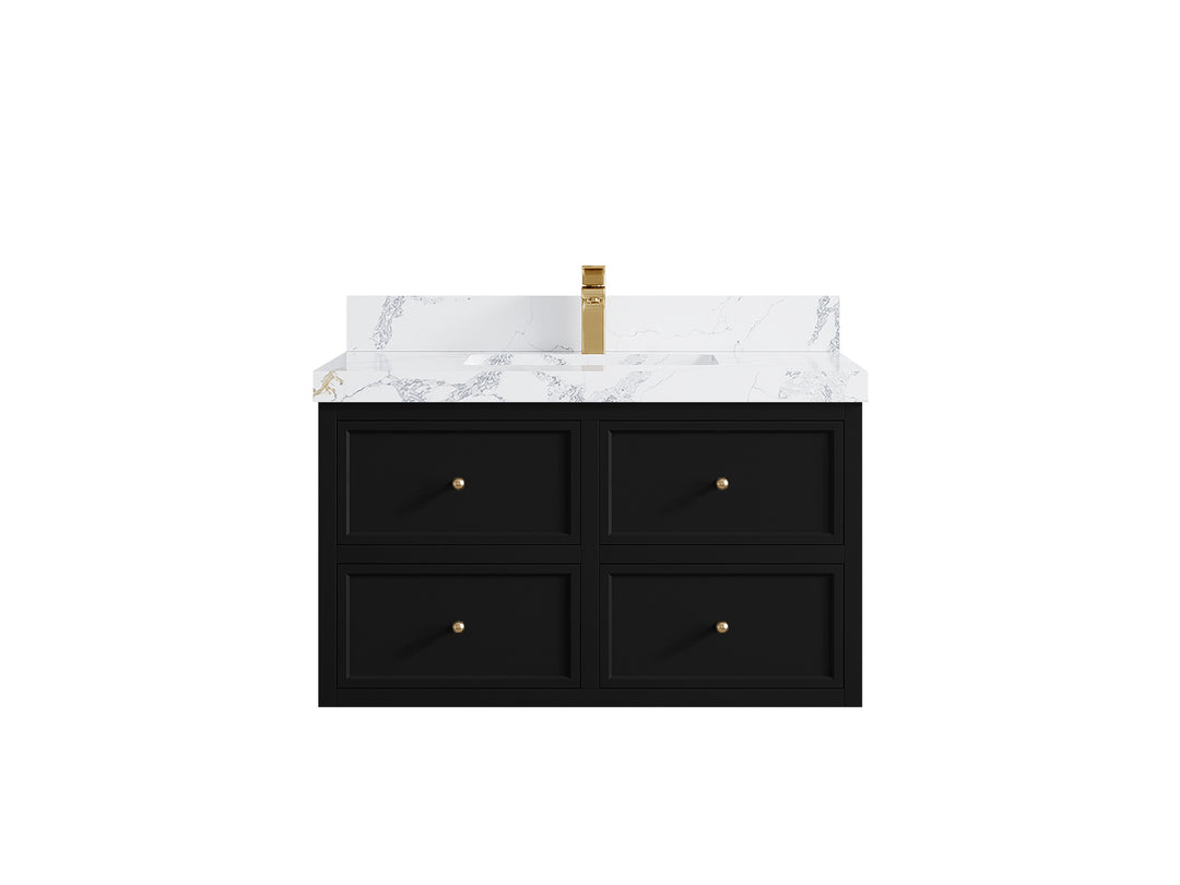 Roswell Floating 36 in. W x 22 in. D Center Sink Bathroom Vanity