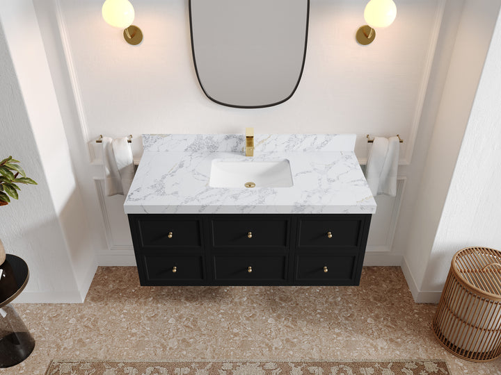 Roswell Floating 48 in. W x 22 in. D Single Sink Bathroom Vanity - photo 20