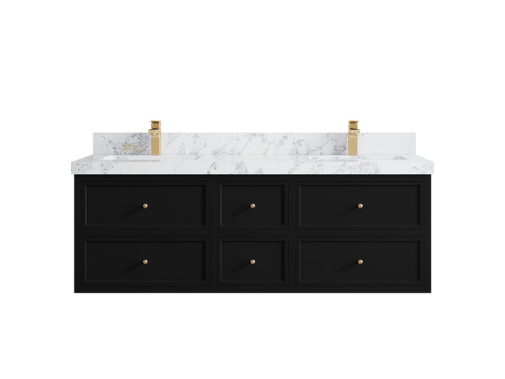 Roswell Floating 60 in. W x 22 in. D Double Sink Bathroom Vanity - photo 21