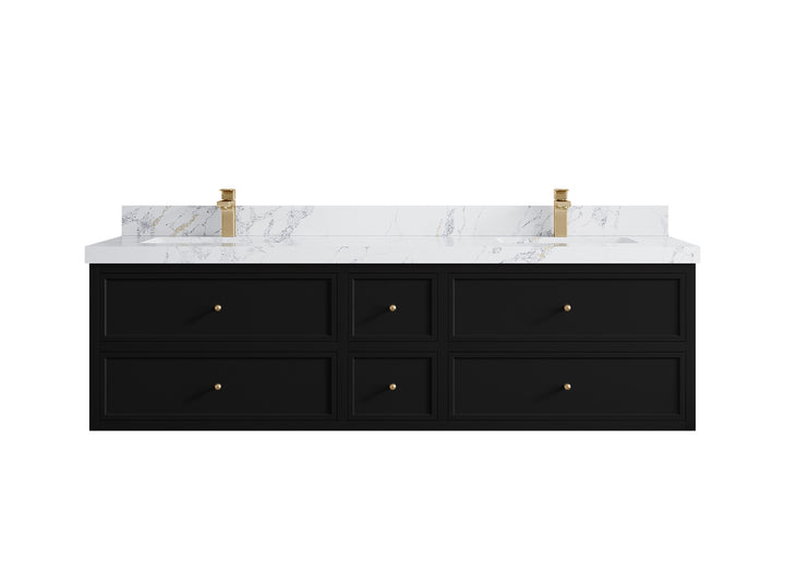 Roswell Floating 72 in. W x 22 in. D Double Sink Bathroom Vanity - photo 45