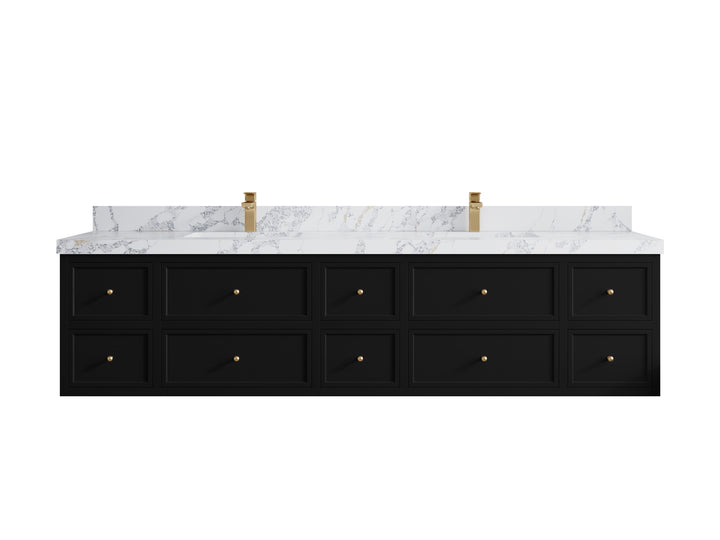 Roswell Floating 84 in. W x 22 in. D Double Sink Bathroom Vanity - photo 21