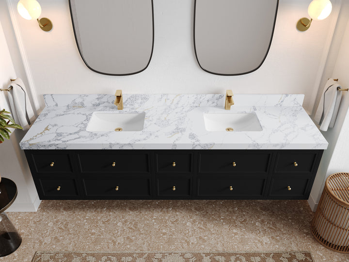 Roswell Floating 84 in. W x 22 in. D Double Sink Bathroom Vanity - photo 20