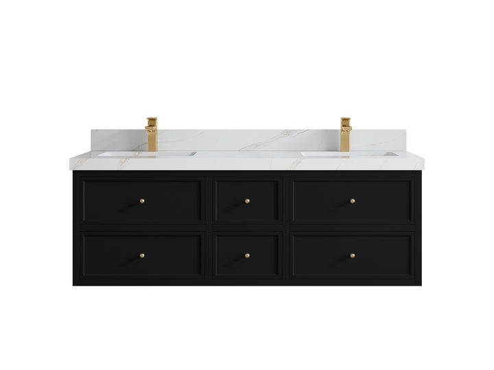 Roswell Floating 60 in. W x 22 in. D Double Sink Bathroom Vanity - photo 23
