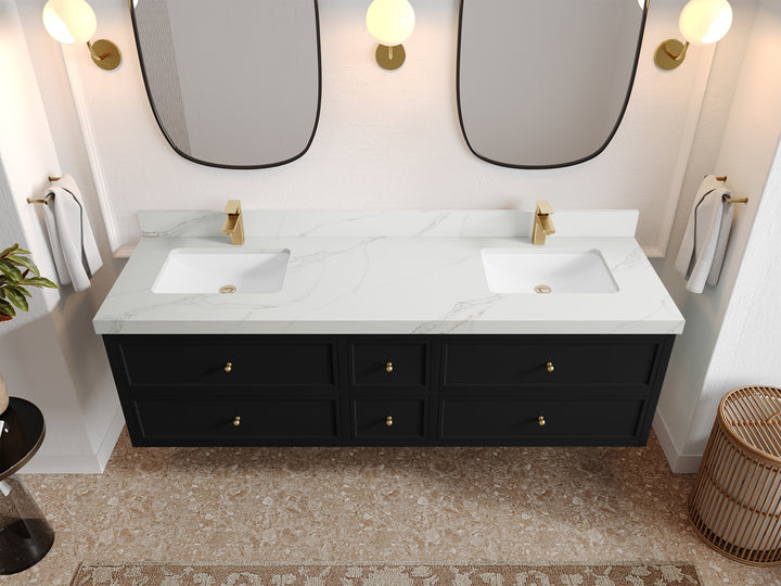 Roswell Floating 72 in. W x 22 in. D Double Sink Bathroom Vanity - photo 20