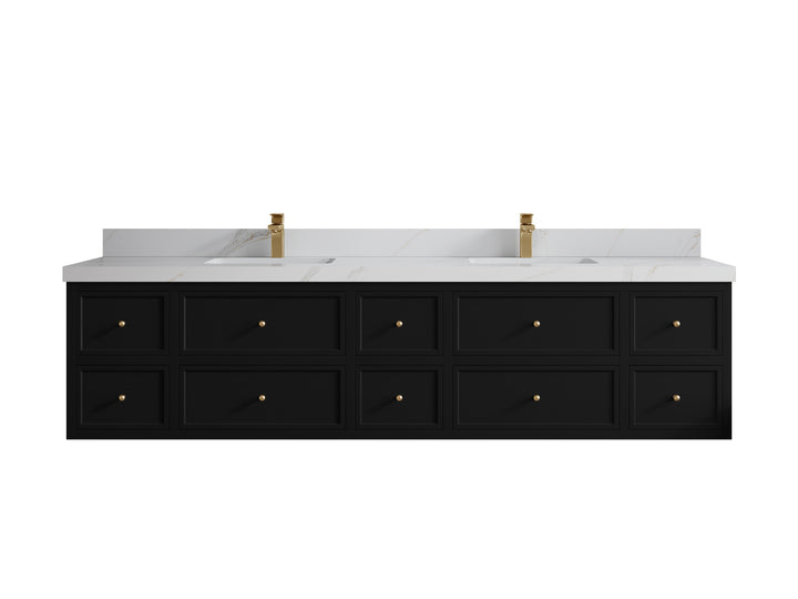 Roswell Floating 84 in. W x 22 in. D Double Sink Bathroom Vanity - photo 23