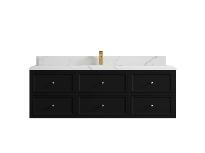 Roswell Floating 60 in. W x 22 in. D Single Sink Bathroom Vanity - photo 25