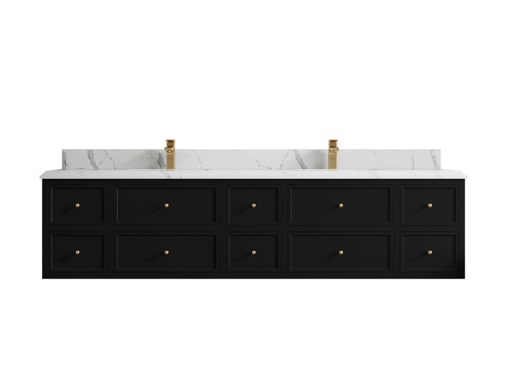 Roswell Floating 84 in. W x 22 in. D Double Sink Bathroom Vanity - photo 25