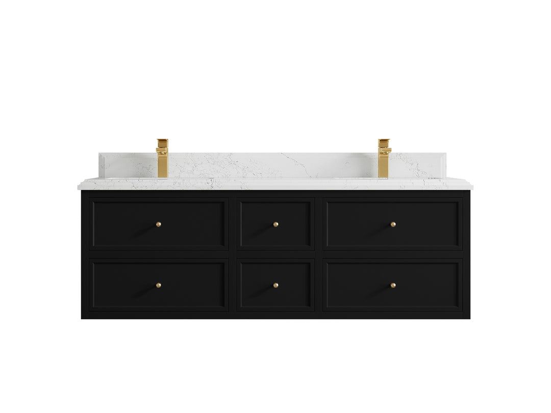 Roswell Floating 60 in. W x 22 in. D Double Sink Bathroom Vanity