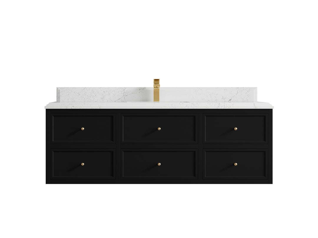 Roswell Floating 60 in. W x 22 in. D Single Sink Bathroom Vanity