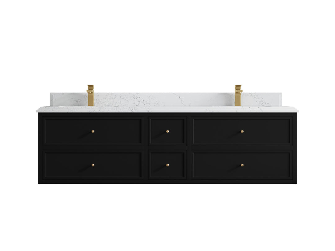 Roswell Floating 72 in. W x 22 in. D Double Sink Bathroom Vanity