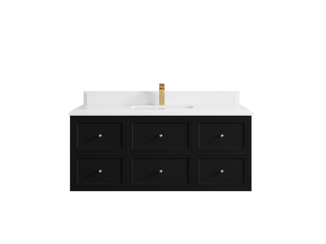 Roswell Floating 48 in. W x 22 in. D Single Sink Bathroom Vanity