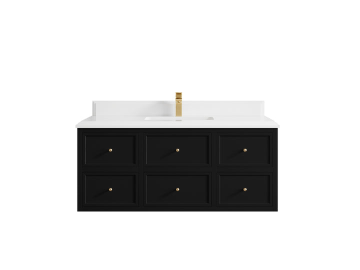 Roswell Floating 48 in. W x 22 in. D Single Sink Bathroom Vanity - photo 29