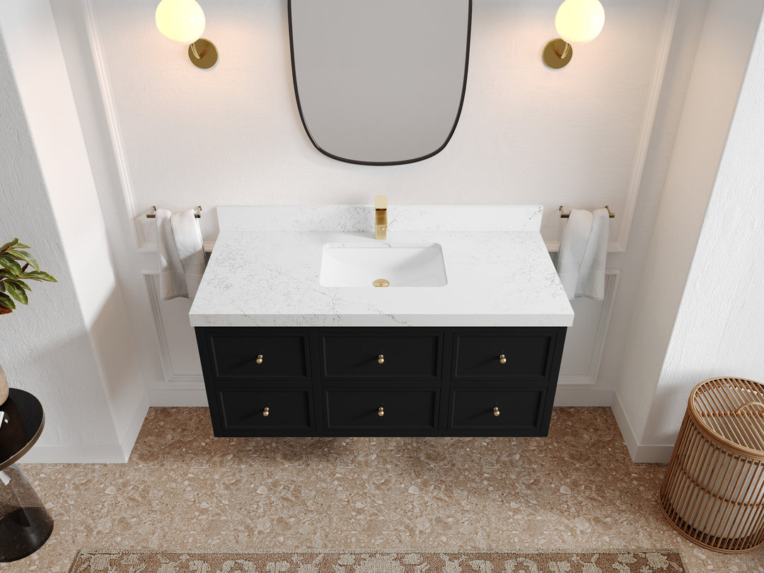 Roswell Floating 48 in. W x 22 in. D Single Sink Bathroom Vanity