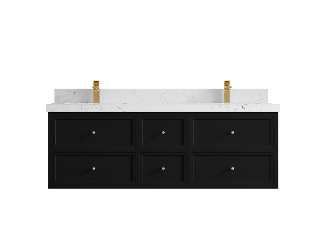 Roswell Floating 60 in. W x 22 in. D Double Sink Bathroom Vanity