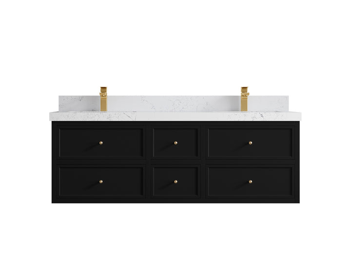 Roswell Floating 60 in. W x 22 in. D Double Sink Bathroom Vanity - photo 31
