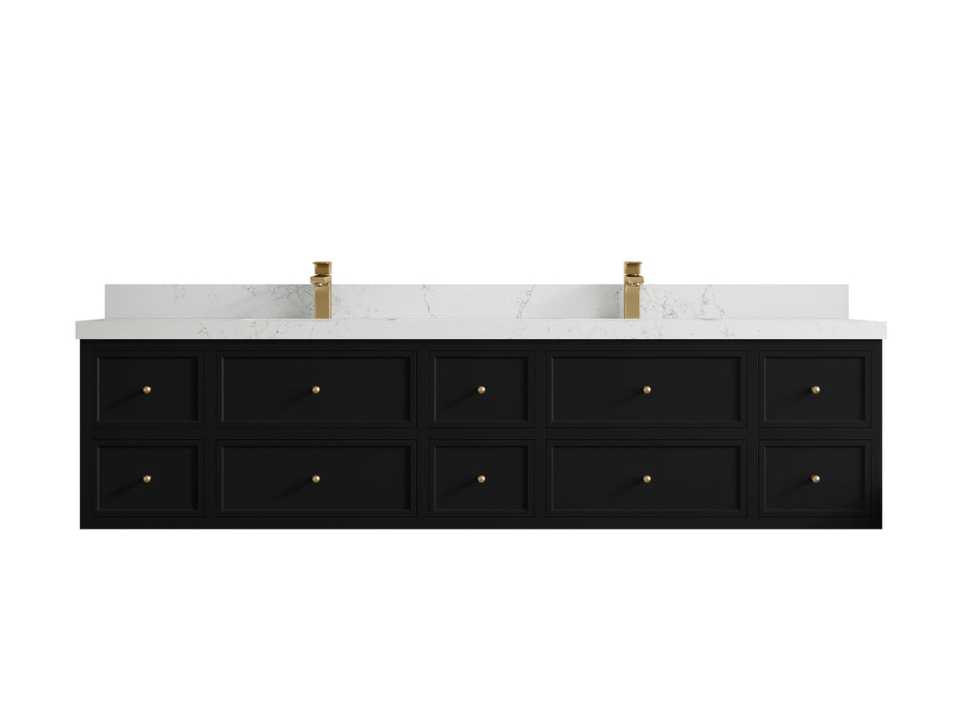 Roswell Floating 84 in. W x 22 in. D Double Sink Bathroom Vanity