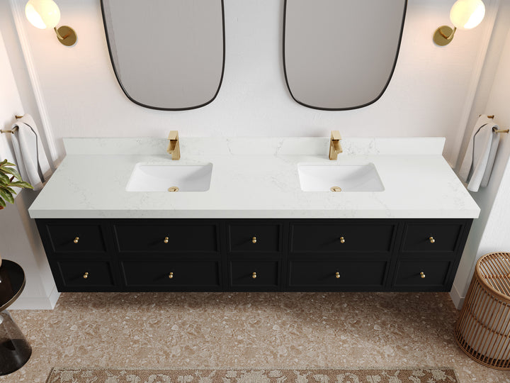 Roswell Floating 84 in. W x 22 in. D Double Sink Bathroom Vanity - photo 30