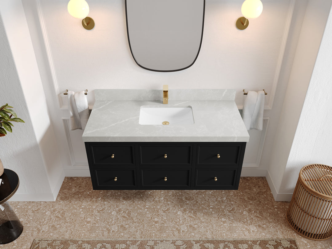 Roswell Floating 48 in. W x 22 in. D Single Sink Bathroom Vanity