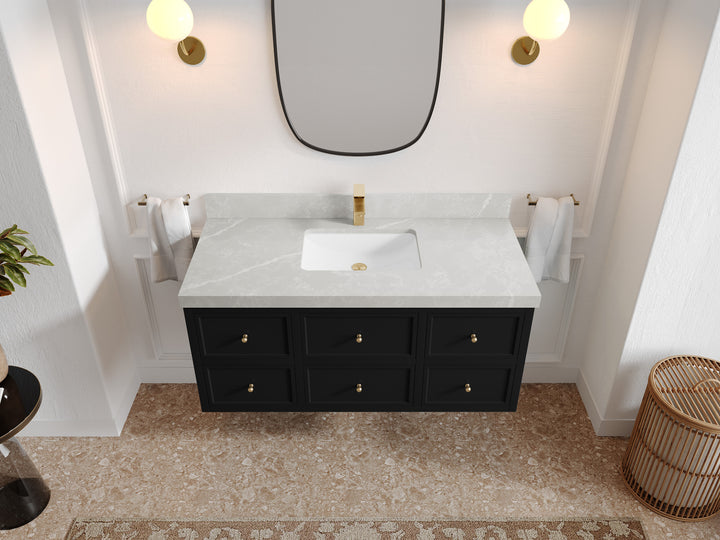 Roswell Floating 48 in. W x 22 in. D Single Sink Bathroom Vanity - photo 32