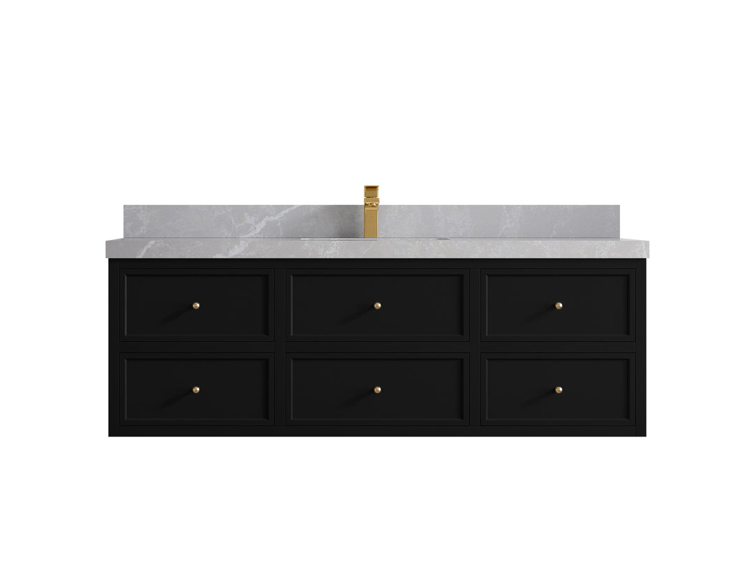 Roswell Floating 60 in. W x 22 in. D Single Sink Bathroom Vanity