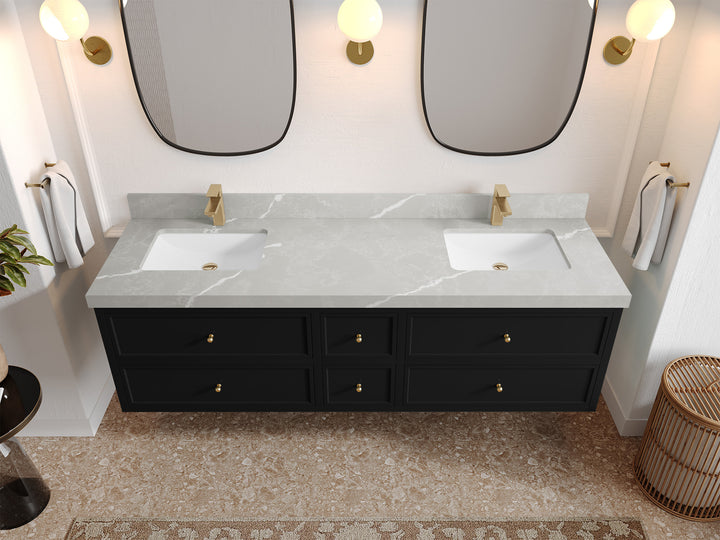 Roswell Floating 72 in. W x 22 in. D Double Sink Bathroom Vanity - photo 30