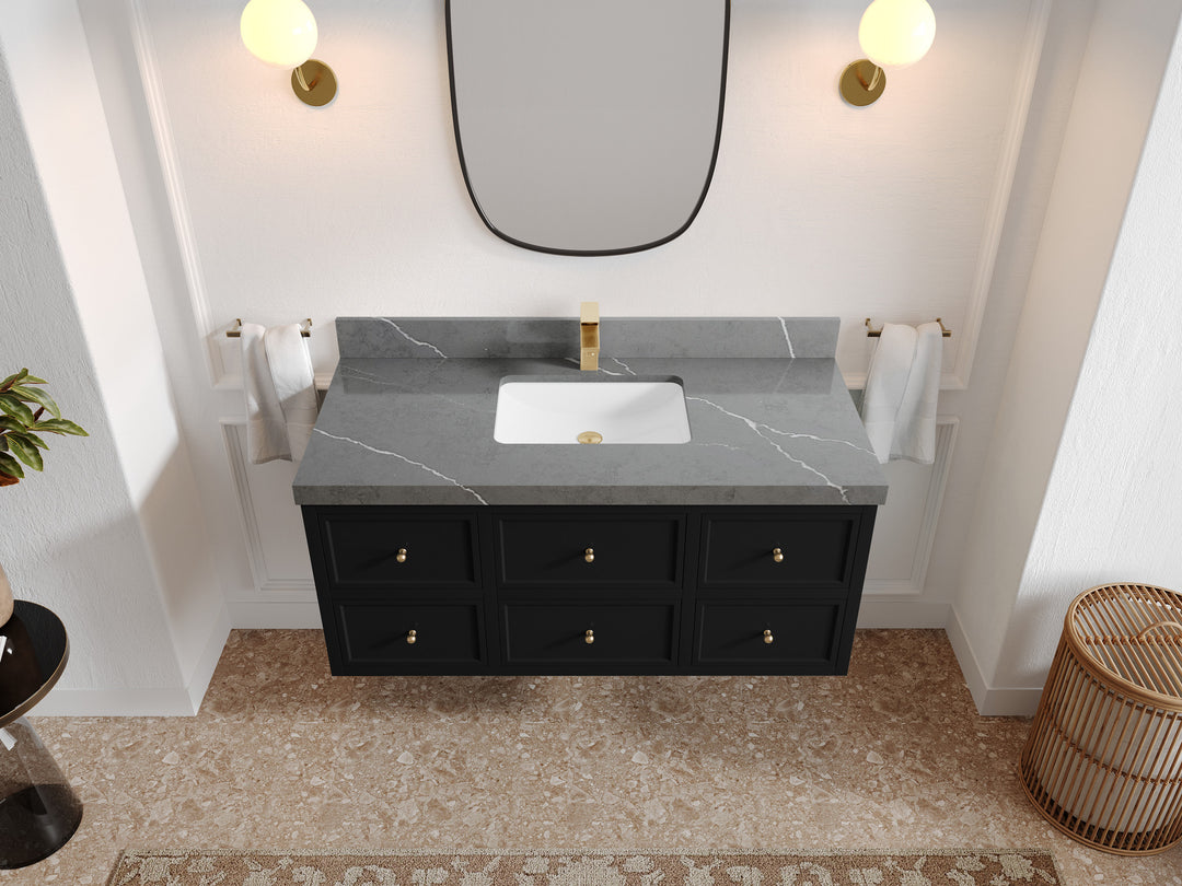 Roswell Floating 48 in. W x 22 in. D Single Sink Bathroom Vanity