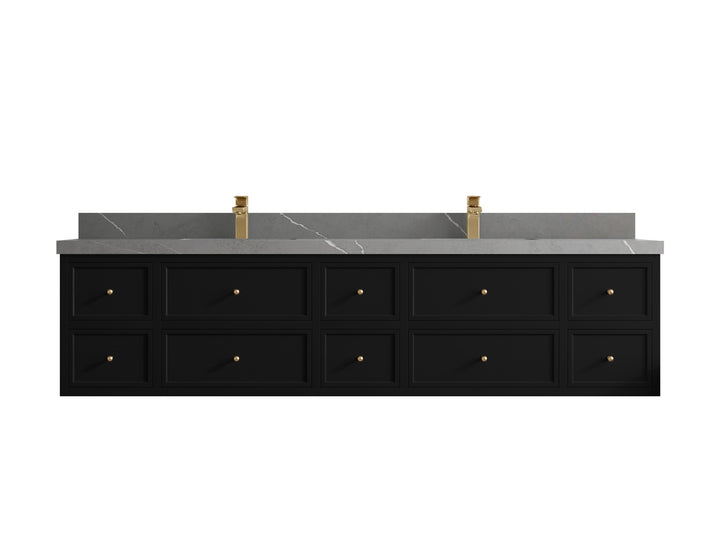 Roswell Floating 84 in. W x 22 in. D Double Sink Bathroom Vanity - photo 35