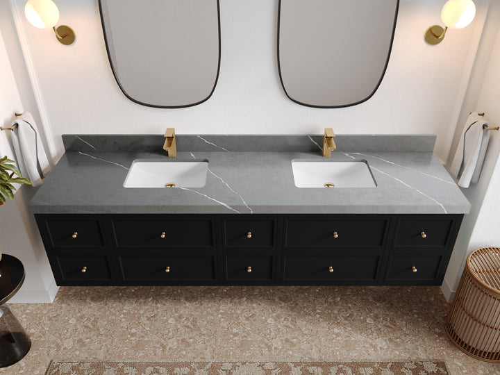 Roswell Floating 84 in. W x 22 in. D Double Sink Bathroom Vanity - photo 34