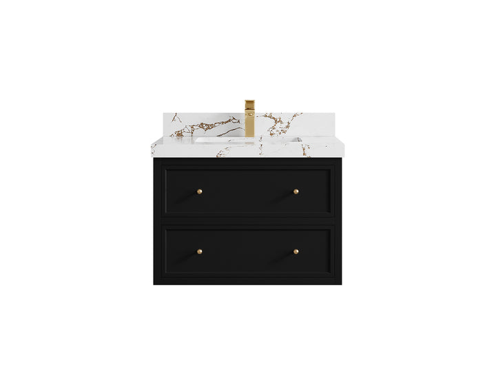 Roswell Floating 30 in. W x 22 in. D Single Sink Bathroom Vanity - photo 37