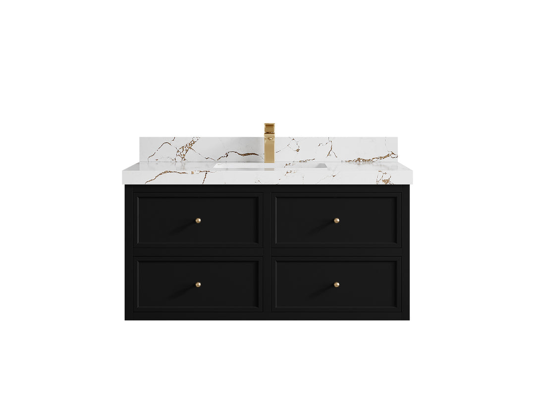 Roswell Floating 42 in. W x 22 in. D Single Sink Bathroom Vanity