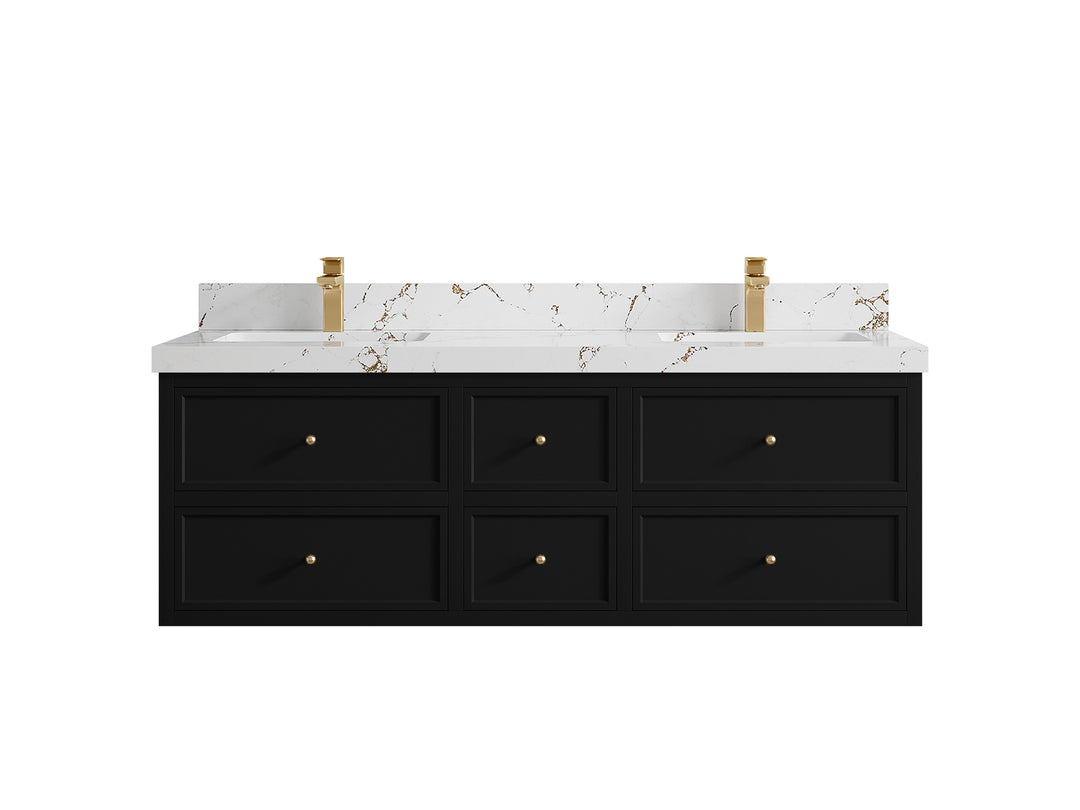 Roswell Floating 60 in. W x 22 in. D Double Sink Bathroom Vanity