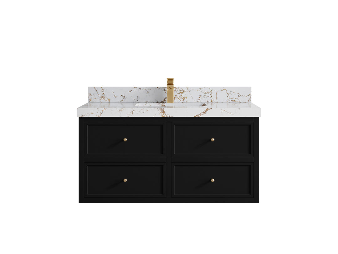 Roswell Floating 42 in. W x 22 in. D Single Sink Bathroom Vanity