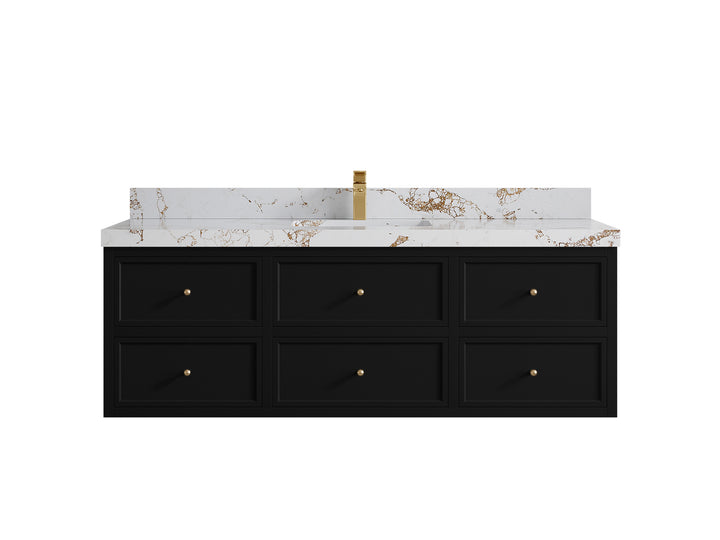 Roswell Floating 60 in. W x 22 in. D Single Sink Bathroom Vanity - photo 39